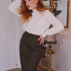 Soft White Knitted Jumper 