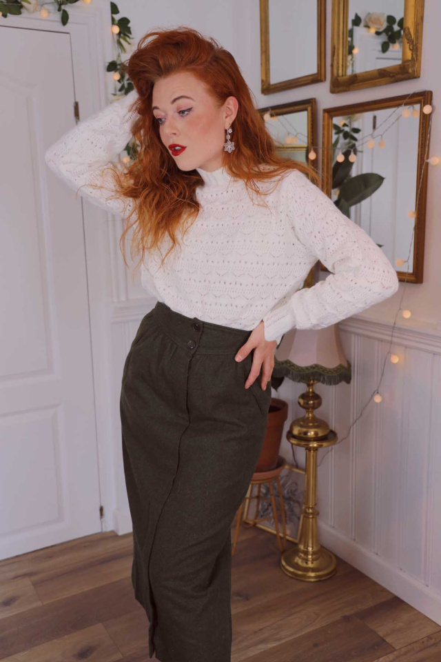 Soft White Knitted Jumper 