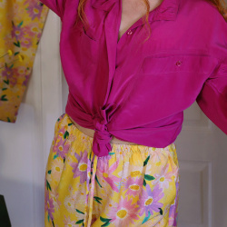 Hot Pink Vintage Blouse | M