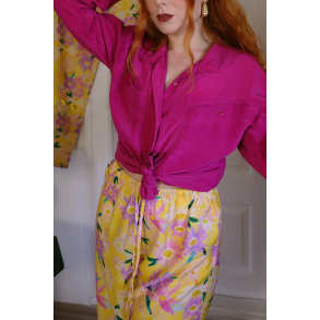 Hot Pink Vintage Blouse | M