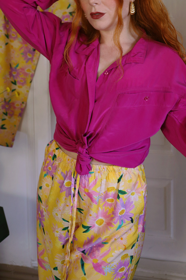 Hot Pink Vintage Blouse | M