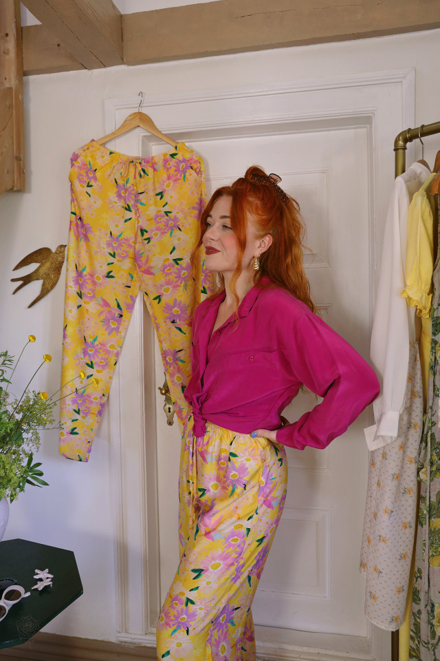 Hot Pink Vintage Blouse | M