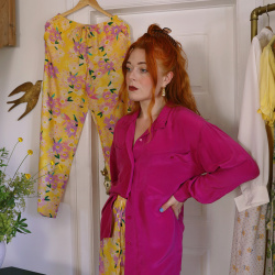 Hot Pink Vintage Blouse | M
