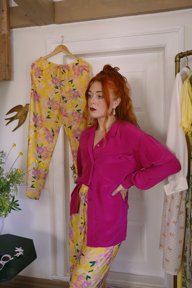 Hot Pink Vintage Blouse | M