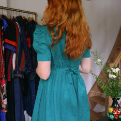 Wonderful Green Karin Stevens Vintage Dress | S