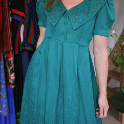 Wonderful Green Karin Stevens Vintage Dress | S
