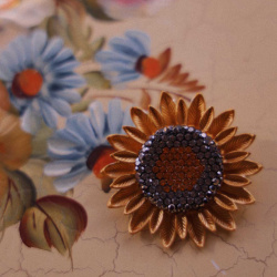 Sunflower Brooch Pin