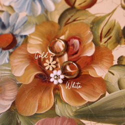 Tiny Daisy Earring | Gold &amp; White