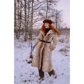 Faux Snow Fox Fluffy Winter Coat | S