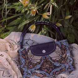 William Morris Pimpernel Thyme Blue - Foldaway Bag