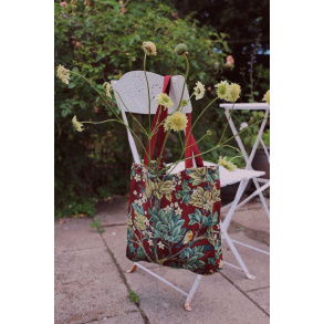 WILLIAM MORRIS TREE OF LIFE RED CROSS BODY BAG PURSE HANDBAG