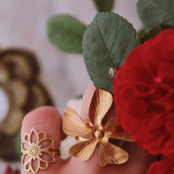 Adjustable Flower Ring 
