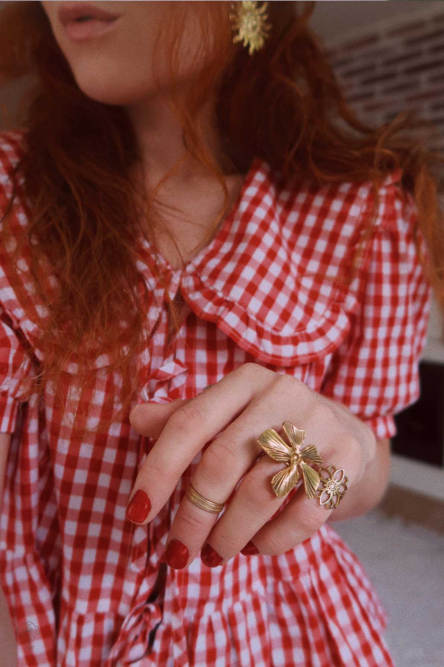 Adjustable Flower Ring 