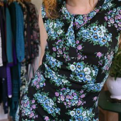 Groovy Floral 70's Mini Vintage Dress | S