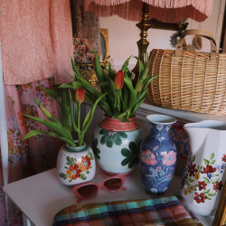 Handpainted Round Vase 