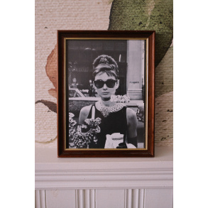 Audrey Hepburn Poster in Retro Frame
