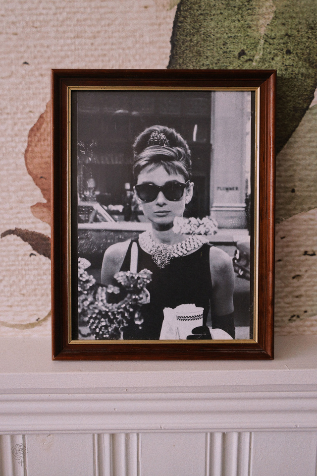 Audrey Hepburn Poster in Retro Frame