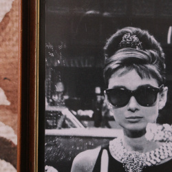 Audrey Hepburn Poster in Retro Frame