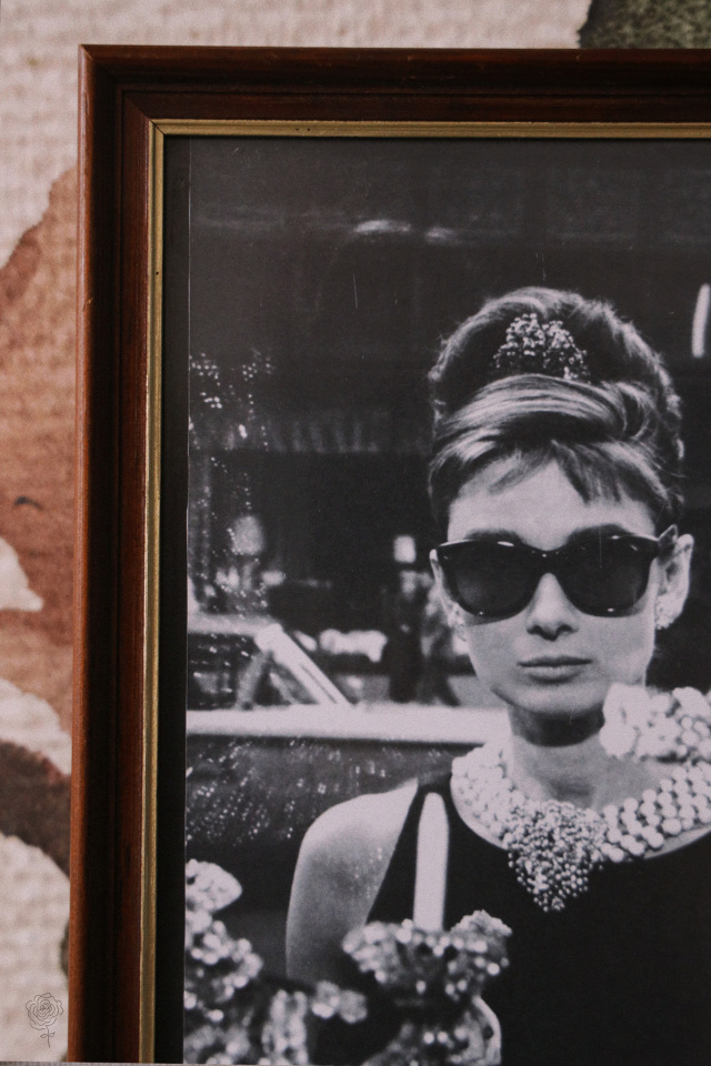 Audrey Hepburn Poster in Retro Frame