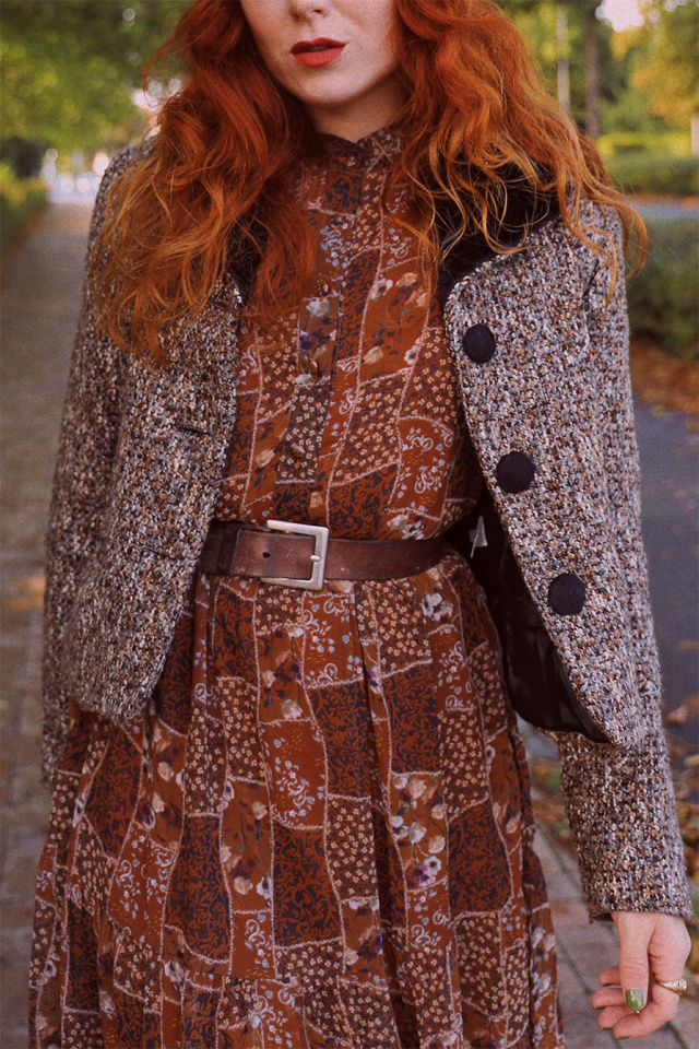 Autumn Air / Patchwork Print Maxi 