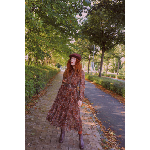 Autumn Air / Patchwork Print Maxi 