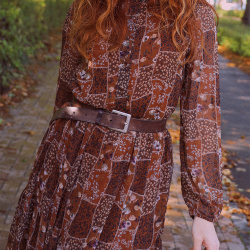 Autumn Air / Patchwork Print Maxi 