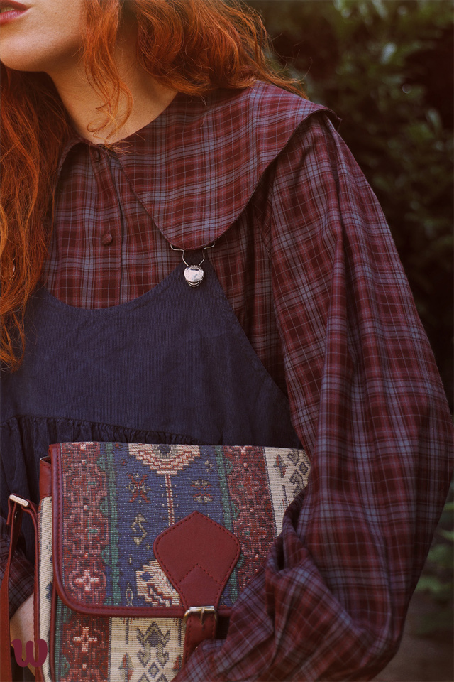 Autumn Air Burgundy Plaid Blouse 
