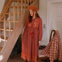 Autumn Air Marigold Boho Dress 