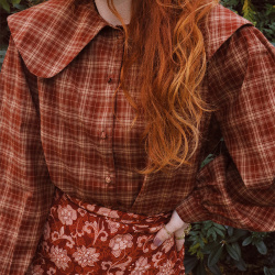 Autumn Air Plaid Blouse 