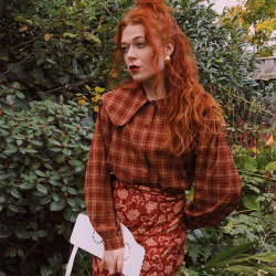 Autumn Air Plaid Blouse 