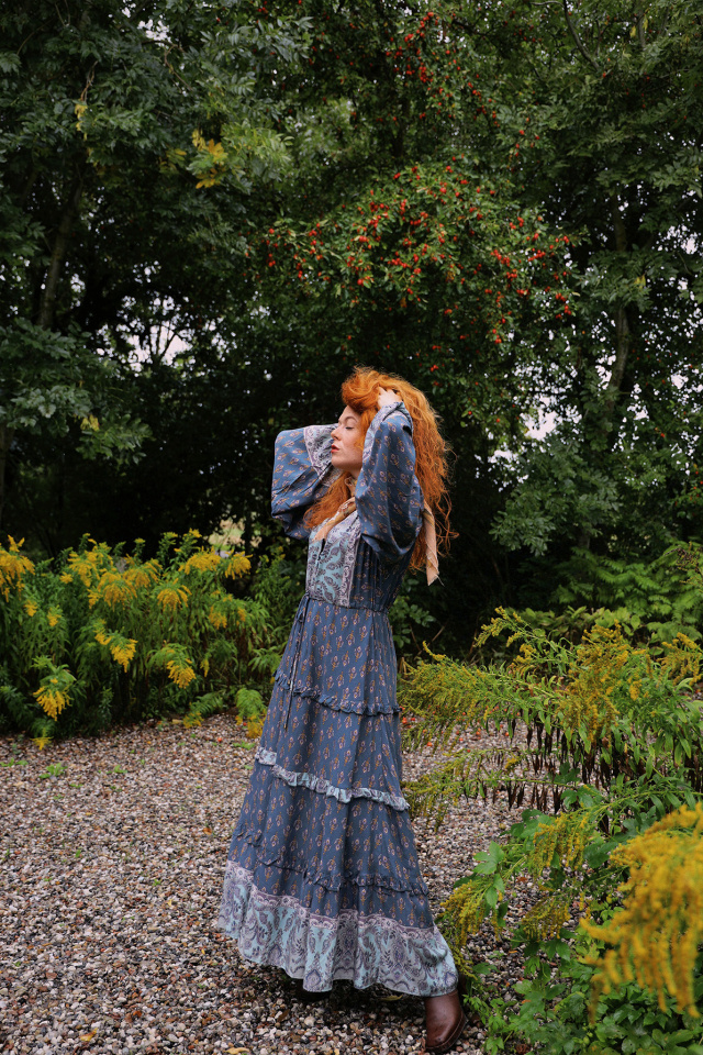 Autumn Boho Child Maxi Dress 