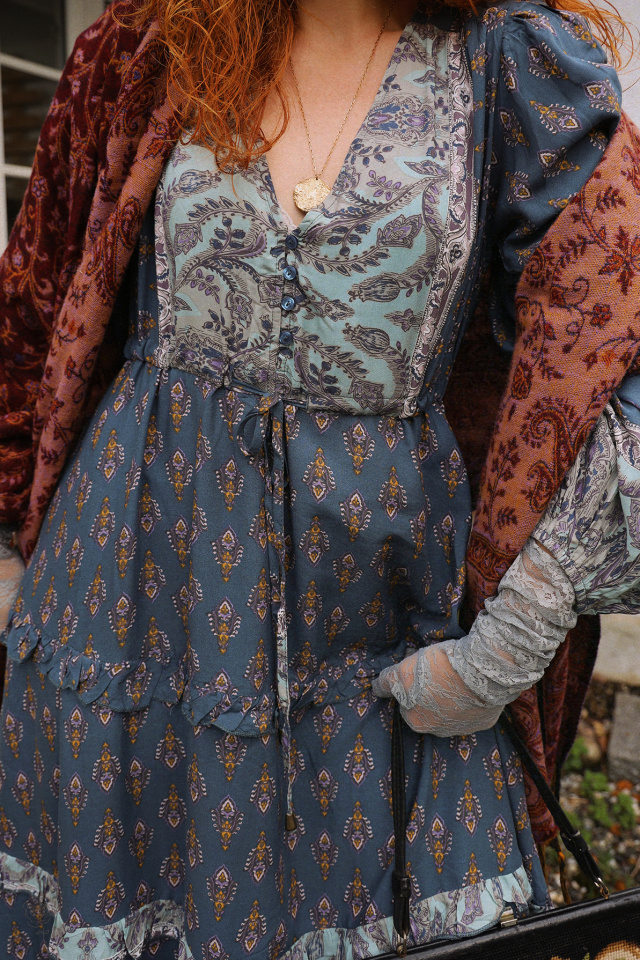 Autumn Boho Child Maxi Dress 