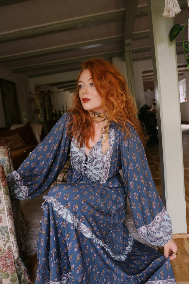 Autumn Boho Child Maxi Dress 