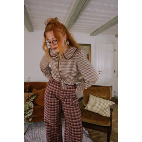Autumn Kiss Checkered Blouse  