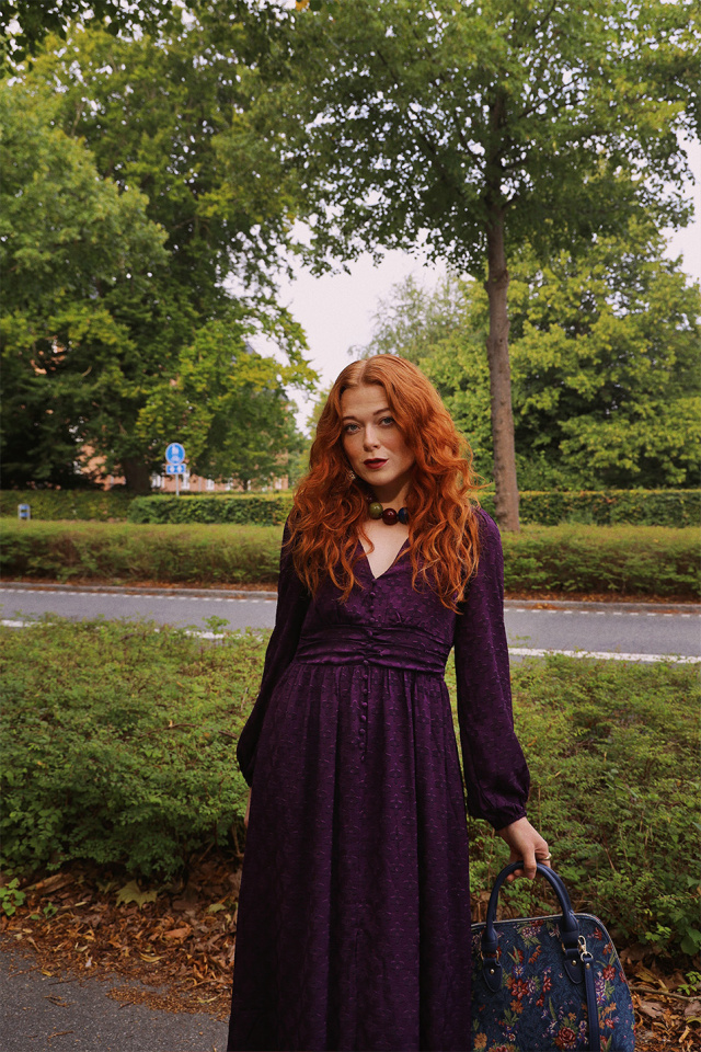 Autumn Wine Maxi Dress 