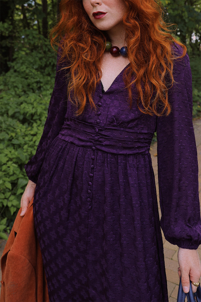 Autumn Wine Maxi Dress 