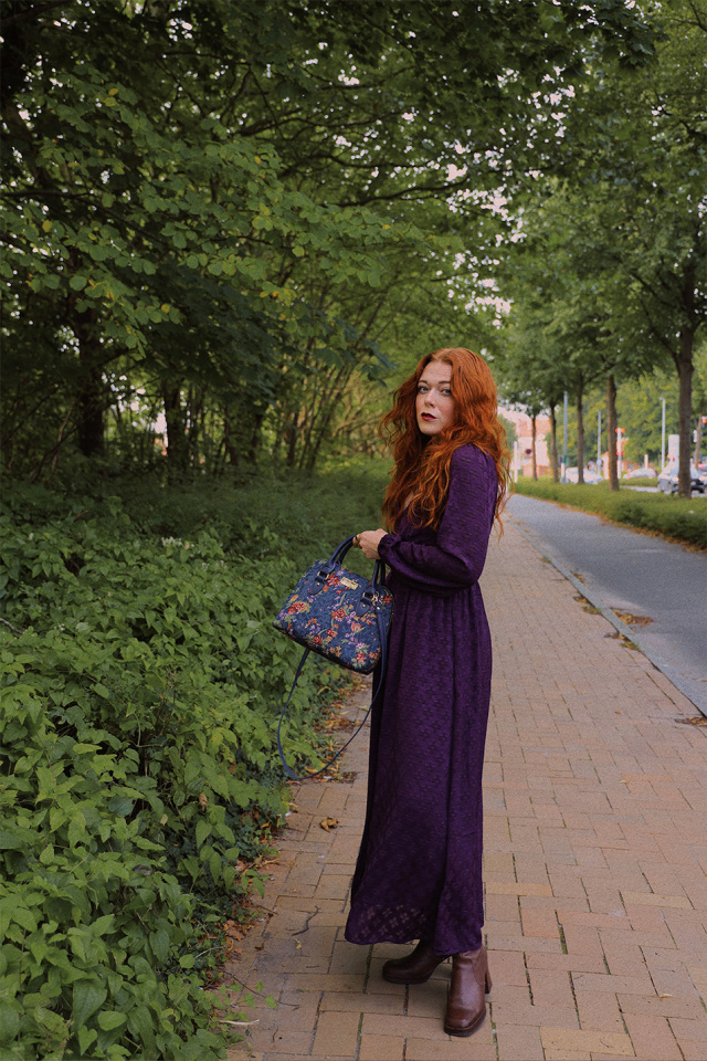Autumn Wine Maxi Dress 