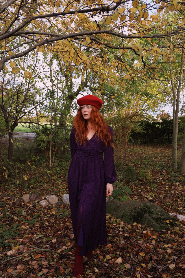 Autumn Wine Maxi Dress 