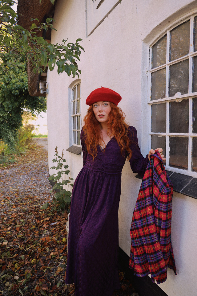 Autumn Wine Maxi Dress 