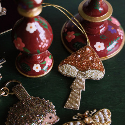 Beaded Hedgehog Keychain or Bag Charm