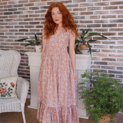 Beige Boheme Summer Dress 