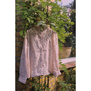 Beige Boho Floral Blouse 