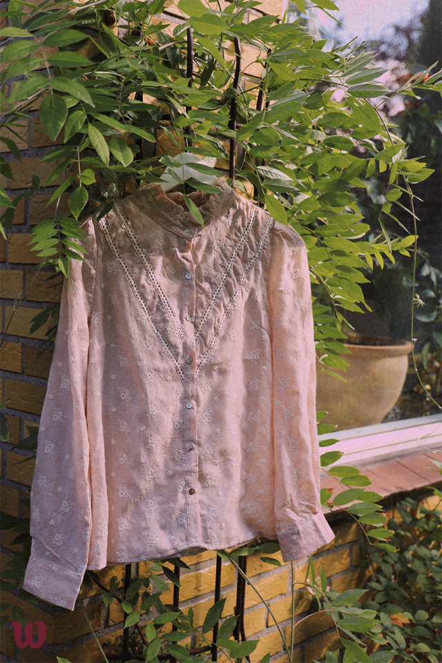 Beige Boho Floral Blouse 