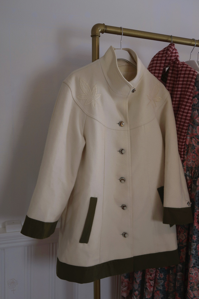 Beige &amp; Green Vintage Wool Jacket | S