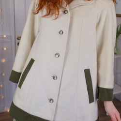 Beige &amp; Green Vintage Wool Jacket | S