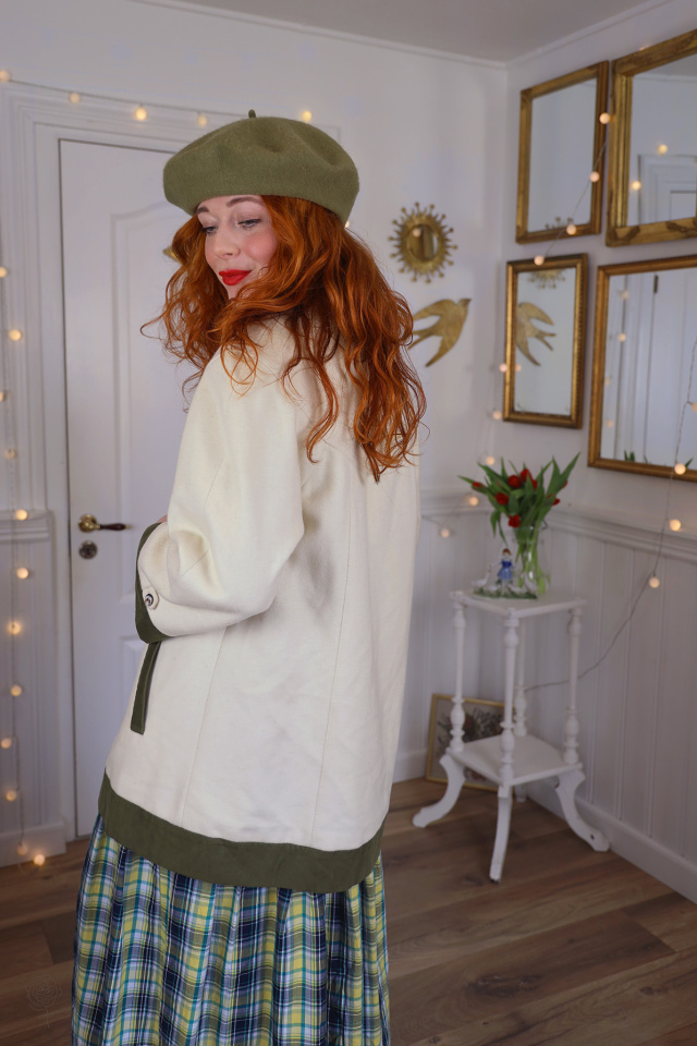 Beige &amp; Green Vintage Wool Jacket | S