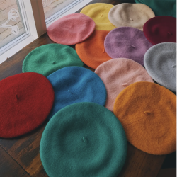 French Kiss Mustard Beret 