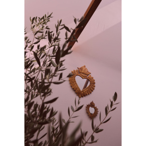 Big Brass Heart Mirror 