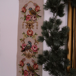 Bird &amp; Floral Embroidered Retro Wall Hanger