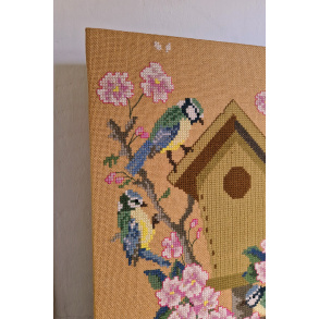 Birdhouse Needlepoint Picture 
